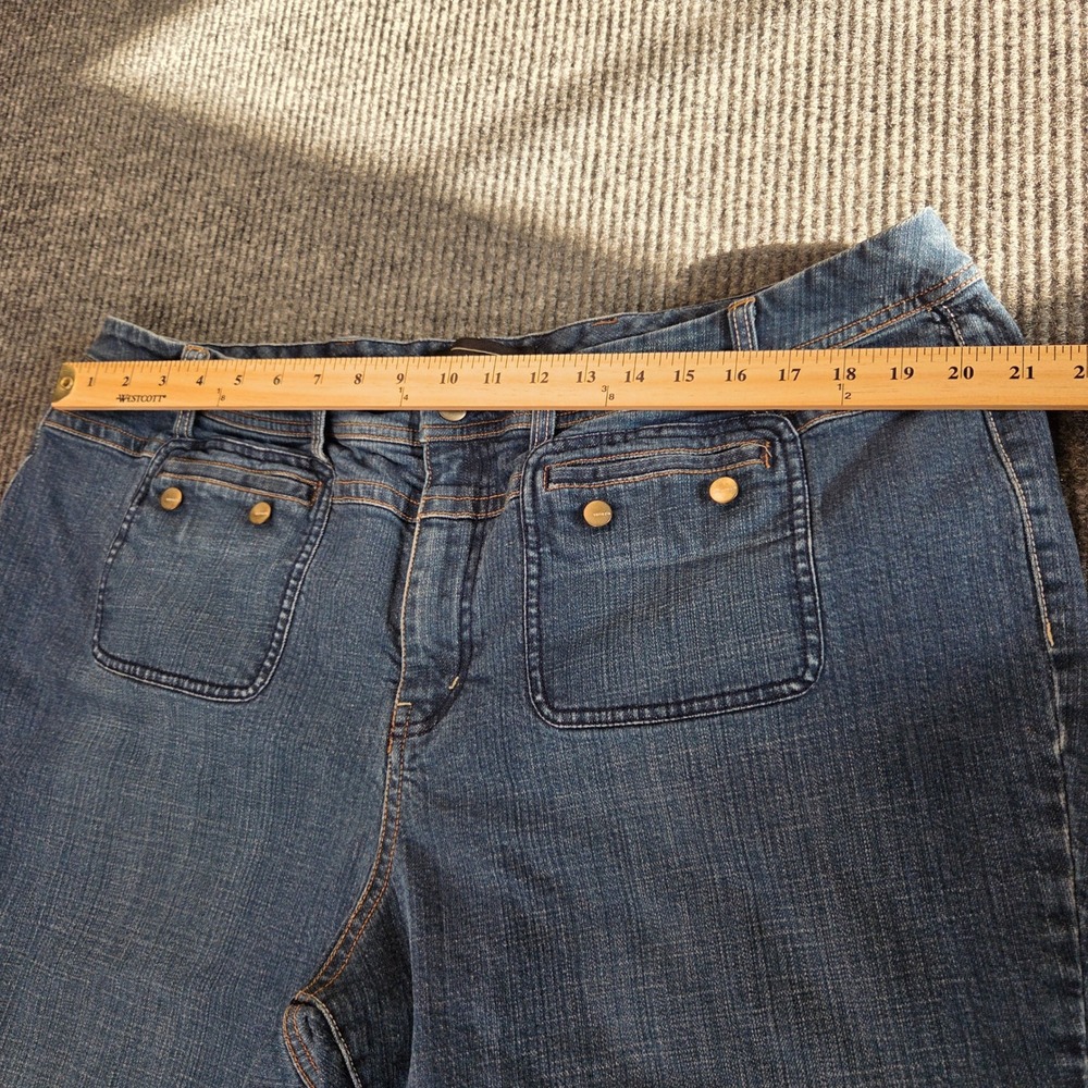 Venezia Lane Bryant Capri Jeans Women 26 Blue Stretch Cropped Denim Summer Plus - Picture 2 of 8